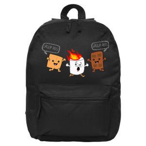 Group Hug Camping Campfire Chocolate Marshmallow SMores 16 in Basic Backpack