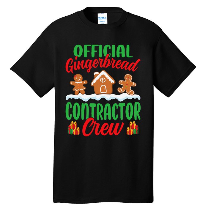 Gingerbread House Contractor Crew Funny Christmas Tall T-Shirt