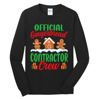 Gingerbread House Contractor Crew Funny Christmas Tall Long Sleeve T-Shirt