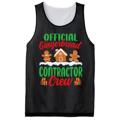 Gingerbread House Contractor Crew Funny Christmas Mesh Reversible Basketball Jersey Tank