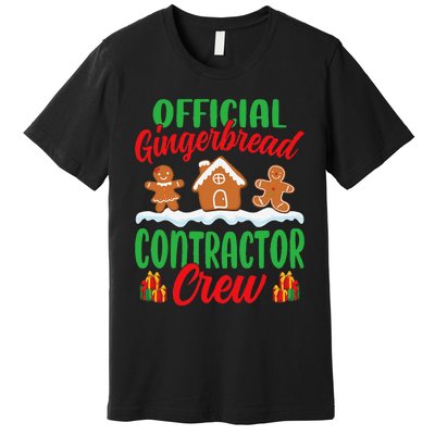 Gingerbread House Contractor Crew Funny Christmas Premium T-Shirt