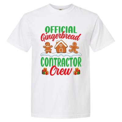 Gingerbread House Contractor Crew Funny Christmas Garment-Dyed Heavyweight T-Shirt