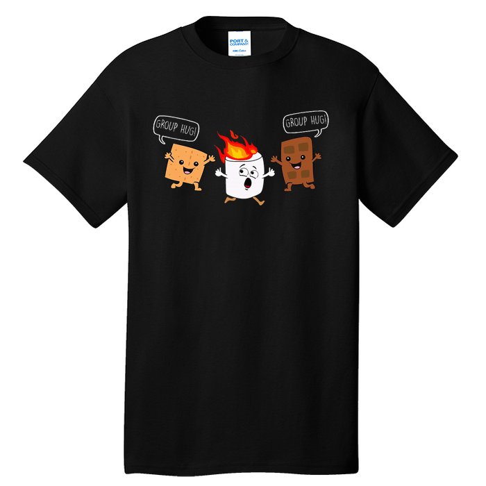 Group Hug Camping Campfire Chocolate Marshmallow SMores Tall T-Shirt