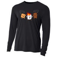 Group Hug Camping Campfire Chocolate Marshmallow SMores Cooling Performance Long Sleeve Crew