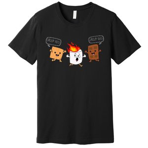 Group Hug Camping Campfire Chocolate Marshmallow SMores Premium T-Shirt