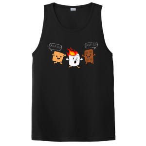 Group Hug Camping Campfire Chocolate Marshmallow SMores PosiCharge Competitor Tank