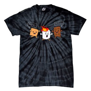 Group Hug Camping Campfire Chocolate Marshmallow SMores Tie-Dye T-Shirt