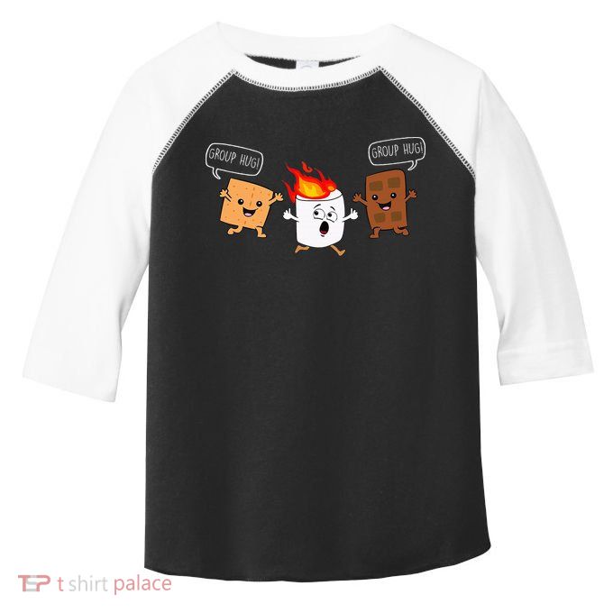 Group Hug Camping Campfire Chocolate Marshmallow SMores Toddler Fine Jersey T-Shirt
