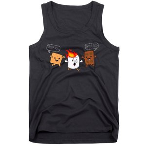 Group Hug Camping Campfire Chocolate Marshmallow SMores Tank Top