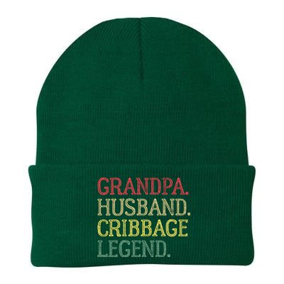 Grandpa Husband Cribbage Legend Vintage Cribbage Board Game Knit Cap Winter Beanie