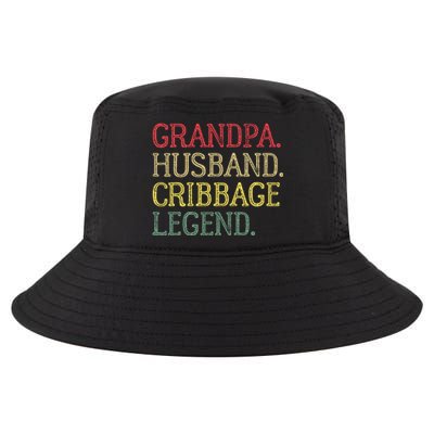 Grandpa Husband Cribbage Legend Vintage Cribbage Board Game Cool Comfort Performance Bucket Hat