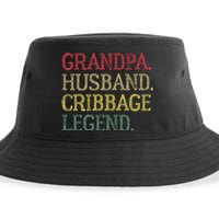 Grandpa Husband Cribbage Legend Vintage Cribbage Board Game Sustainable Bucket Hat