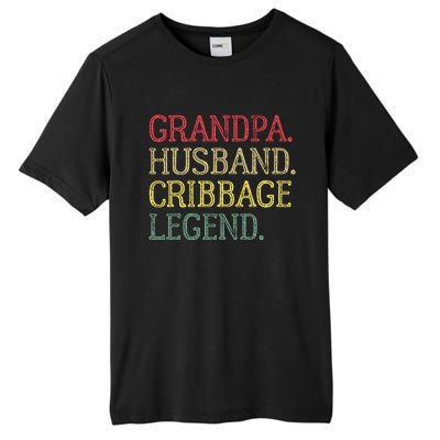 Grandpa Husband Cribbage Legend Vintage Cribbage Board Game Tall Fusion ChromaSoft Performance T-Shirt