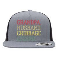 Grandpa Husband Cribbage Legend Vintage Cribbage Board Game Flat Bill Trucker Hat