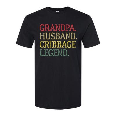 Grandpa Husband Cribbage Legend Vintage Cribbage Board Game Softstyle CVC T-Shirt