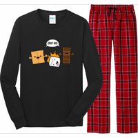 Group Hug Camping Campfire Chocolate Marshmallow S'Mores Long Sleeve Pajama Set