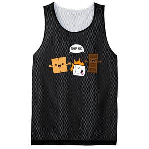 Group Hug Camping Campfire Chocolate Marshmallow S'Mores Mesh Reversible Basketball Jersey Tank