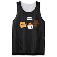 Group Hug Camping Campfire Chocolate Marshmallow S'Mores Mesh Reversible Basketball Jersey Tank