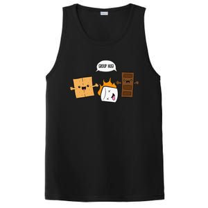 Group Hug Camping Campfire Chocolate Marshmallow S'Mores PosiCharge Competitor Tank