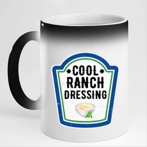 Group Halloween Costume Ranch Dressing Group Condiment 11oz Black Color Changing Mug