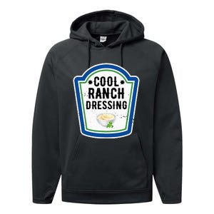 Group Halloween Costume Ranch Dressing Group Condiment Performance Fleece Hoodie