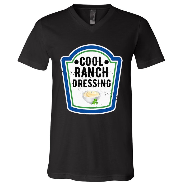 Group Halloween Costume Ranch Dressing Group Condiment V-Neck T-Shirt