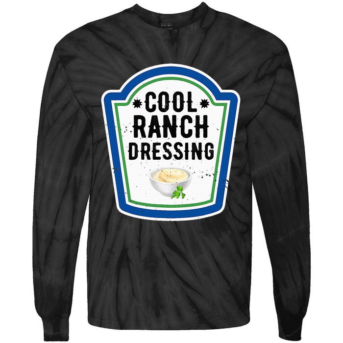 Group Halloween Costume Ranch Dressing Group Condiment Tie-Dye Long Sleeve Shirt