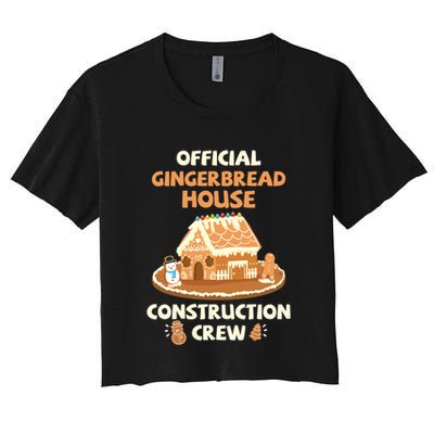 Gingerbread House Construction Crew Cookie Baking Great Gift Crop Top