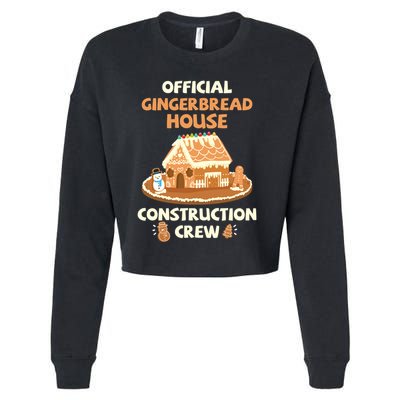Gingerbread House Construction Crew Cookie Baking Great Gift Cropped Pullover Crew