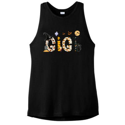 Gigi Halloween Costume Spider, Ghost, Pumpkin, Witch Hat Ladies PosiCharge Tri-Blend Wicking Tank