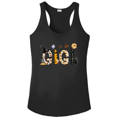 Gigi Halloween Costume Spider, Ghost, Pumpkin, Witch Hat Ladies PosiCharge Competitor Racerback Tank