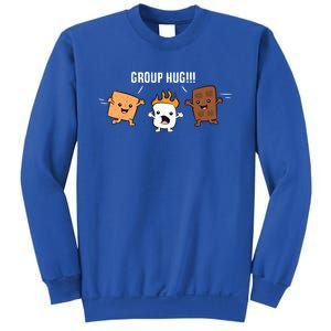 Group Hug Camping Campfire Chocolate Marshmallow S'mores Gift Sweatshirt