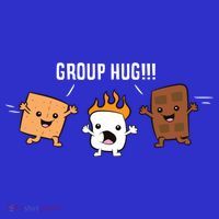 Group Hug Camping Campfire Chocolate Marshmallow S'mores Gift Tall T-Shirt