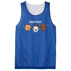 Group Hug Camping Campfire Chocolate Marshmallow S'mores Gift Mesh Reversible Basketball Jersey Tank