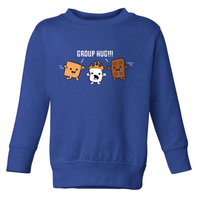 Group Hug Camping Campfire Chocolate Marshmallow S'mores Gift Toddler Sweatshirt