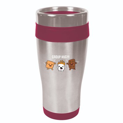 Group Hug Camping Campfire Chocolate Marshmallow S'mores Gift 16oz Travel Tumbler