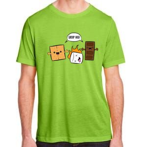 Group Hug Camping Campfire Chocolate Marshmallow SMores Adult ChromaSoft Performance T-Shirt