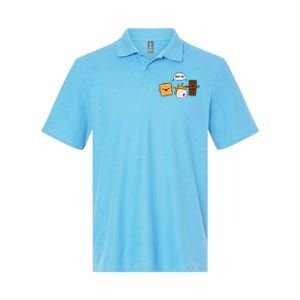 Group Hug Camping Campfire Chocolate Marshmallow SMores Softstyle Adult Sport Polo