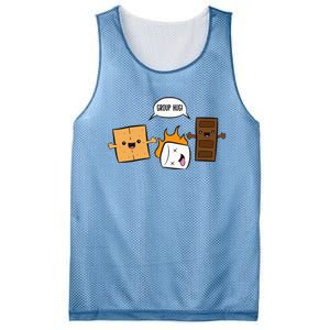 Group Hug Camping Campfire Chocolate Marshmallow SMores Mesh Reversible Basketball Jersey Tank