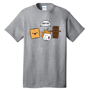 Group Hug Camping Campfire Chocolate Marshmallow SMores Tall T-Shirt