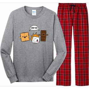 Group Hug Camping Campfire Chocolate Marshmallow SMores Long Sleeve Pajama Set