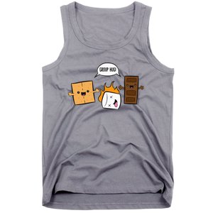 Group Hug Camping Campfire Chocolate Marshmallow SMores Tank Top