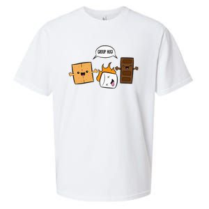 Group Hug Camping Campfire Chocolate Marshmallow SMores Sueded Cloud Jersey T-Shirt