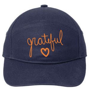 Grateful Heart Cute Gift 7-Panel Snapback Hat