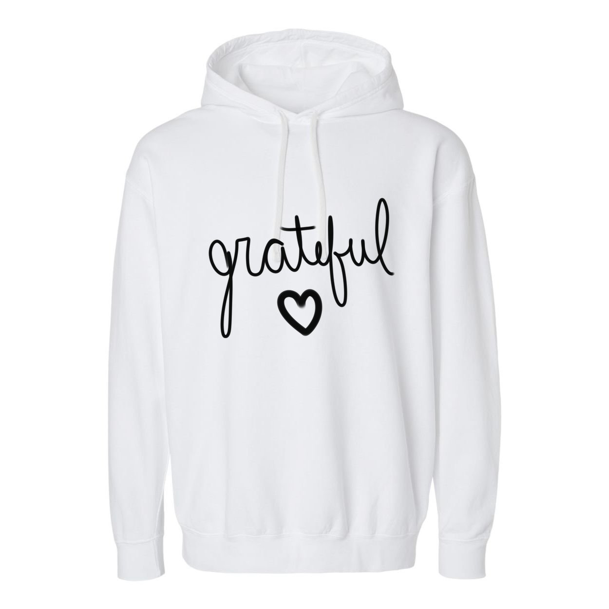 Grateful Heart Cute Gift Garment-Dyed Fleece Hoodie