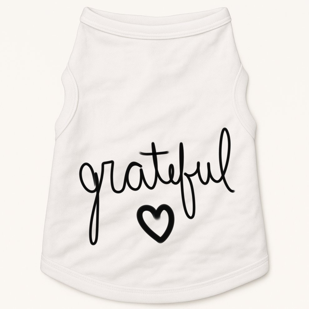 Grateful Heart Cute Gift Doggie Tank