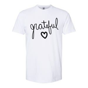 Grateful Heart Cute Gift Softstyle CVC T-Shirt