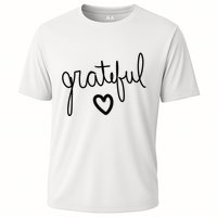 Grateful Heart Cute Gift Cooling Performance Crew T-Shirt