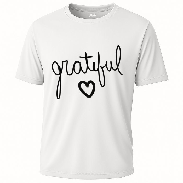 Grateful Heart Cute Gift Cooling Performance Crew T-Shirt