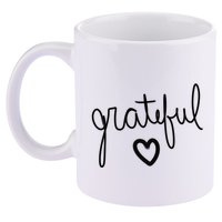 Grateful Heart Cute Gift 11oz C Handle Ceramic Mug
